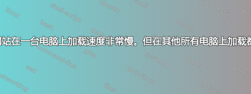 一个网站在一台电脑上加载速度非常慢。但在其他所有电脑上加载都很好