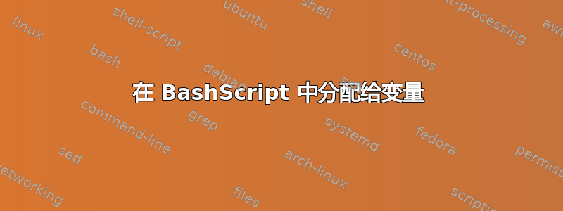 在 BashScript 中分配给变量