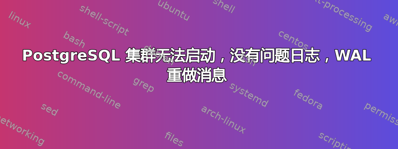 PostgreSQL 集群无法启动，没有问题日志，WAL 重做消息