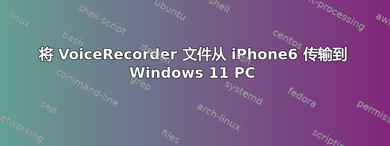 将 VoiceRecorder 文件从 iPhone6 传输到 Windows 11 PC