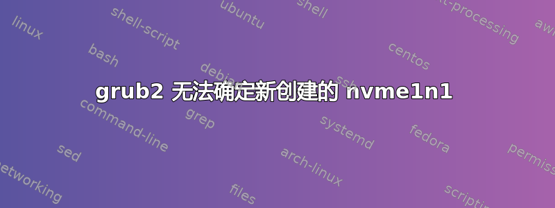 grub2 无法确定新创建的 nvme1n1