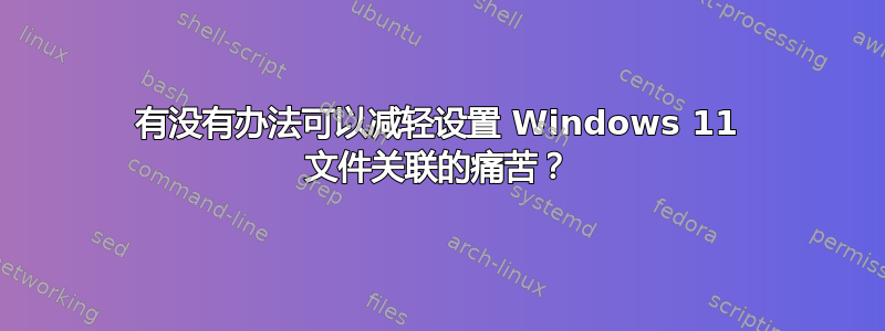 有没有办法可以减轻设置 Windows 11 文件关联的痛苦？