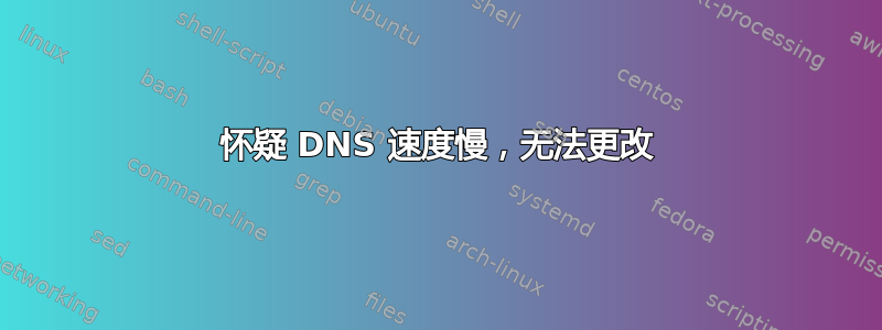 怀疑 DNS 速度慢，无法更改