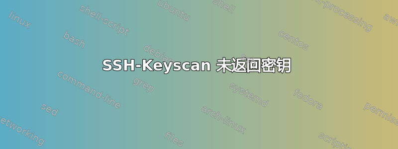 SSH-Keyscan 未返回密钥