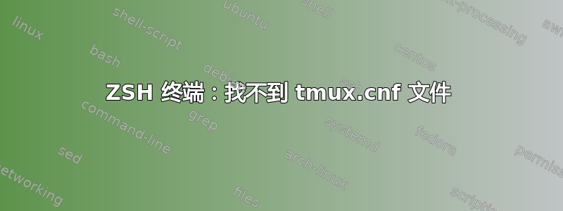 ZSH 终端：找不到 tmux.cnf 文件