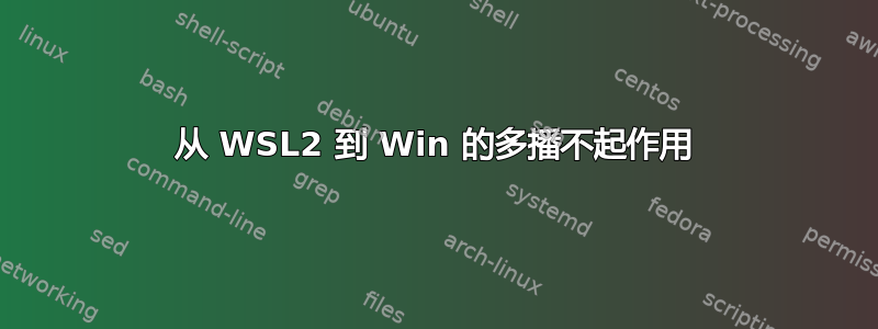 从 WSL2 到 Win 的多播不起作用