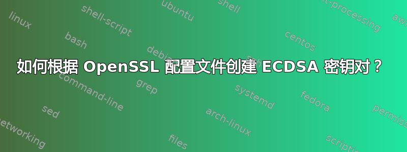 如何根据 OpenSSL 配置文件创建 ECDSA 密钥对？