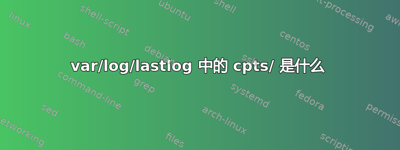 var/log/lastlog 中的 cpts/ 是什么