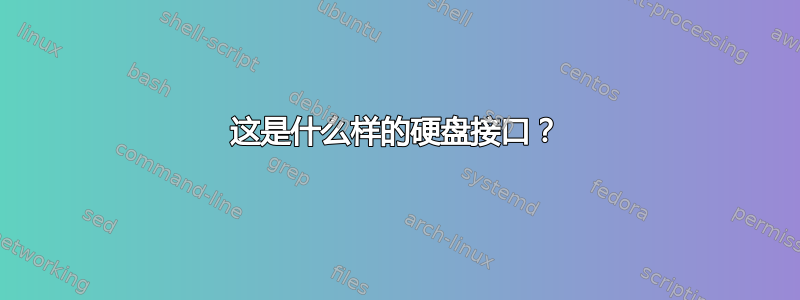 这是什么样的硬盘接口？