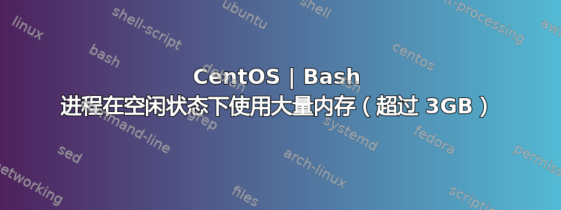 CentOS | Bash 进程在空闲状态下使用大量内存（超过 3GB）