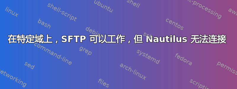 在特定域上，SFTP 可以工作，但 Nautilus 无法连接