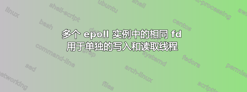 多个 epoll 实例中的相同 fd 用于单独的写入和读取线程