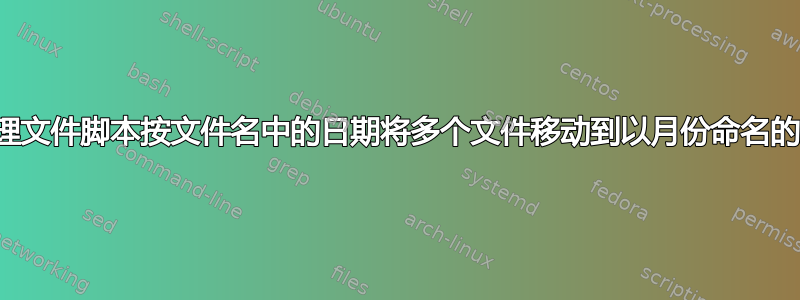 使用批处理文件脚本按文件名中的日期将多个文件移动到以月份命名的文件夹中