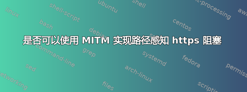 是否可以使用 MITM 实现路径感知 https 阻塞