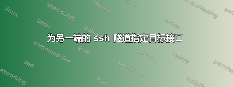 为另一端的 ssh 隧道指定目标接口