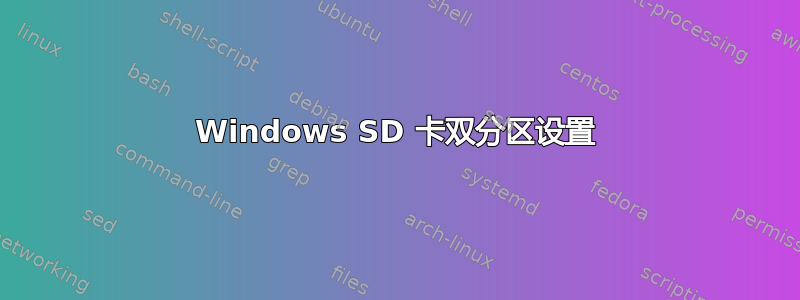 Windows SD 卡双分区设置