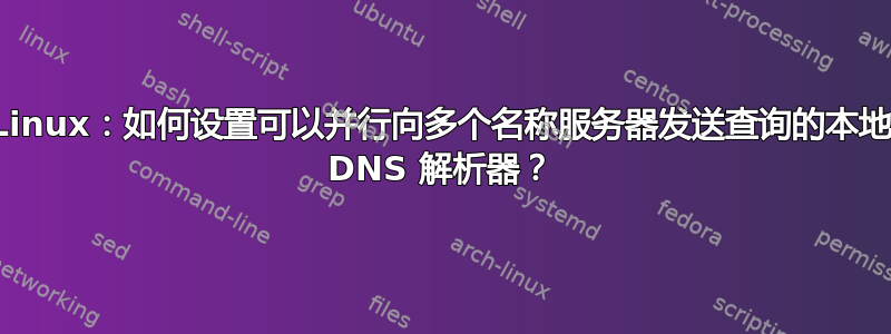 Linux：如何设置可以并行向多个名称服务器发送查询的本地 DNS 解析器？