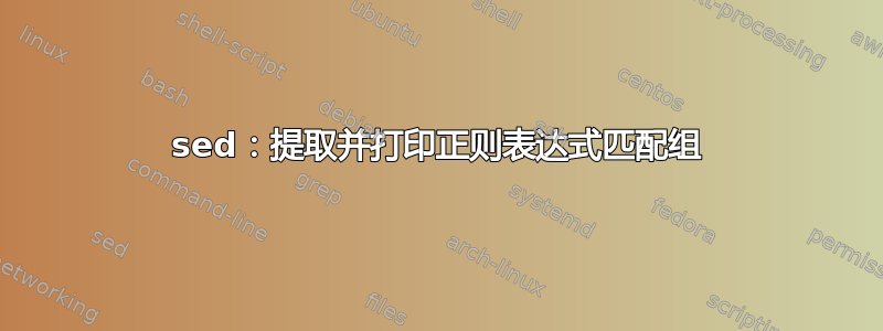 sed：提取并打印正则表达式匹配组