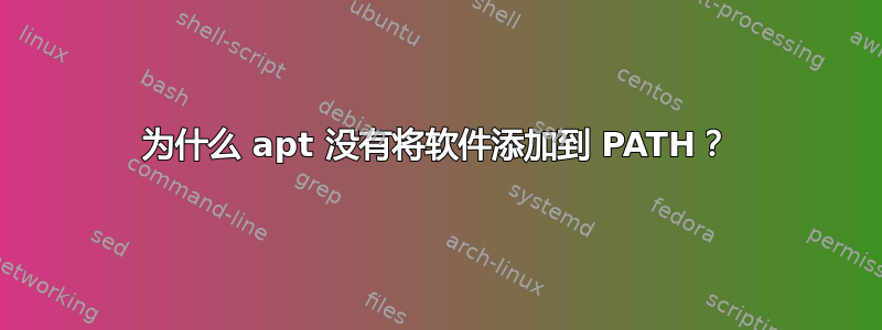 为什么 apt 没有将软件添加到 PATH？