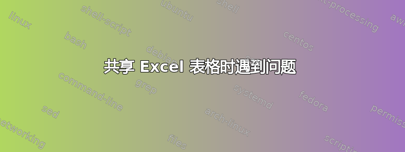 共享 Excel 表格时遇到问题