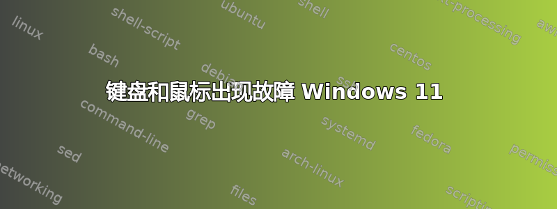 键盘和鼠标出现故障 Windows 11