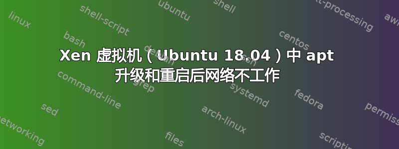 Xen 虚拟机（Ubuntu 18.04）中 apt 升级和重启后网络不工作