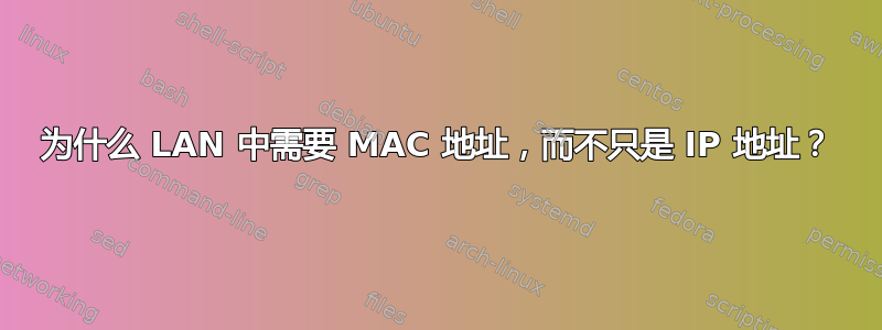 为什么 LAN 中需要 MAC 地址，而不只是 IP 地址？