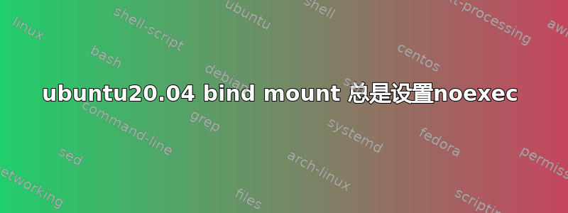 ubuntu20.04 bind mount 总是设置noexec