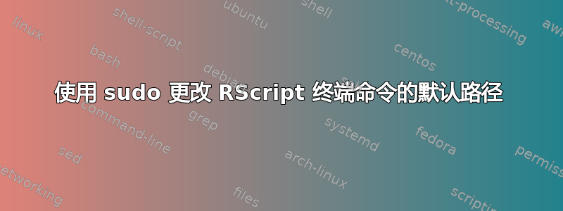 使用 sudo 更改 RScript 终端命令的默认路径