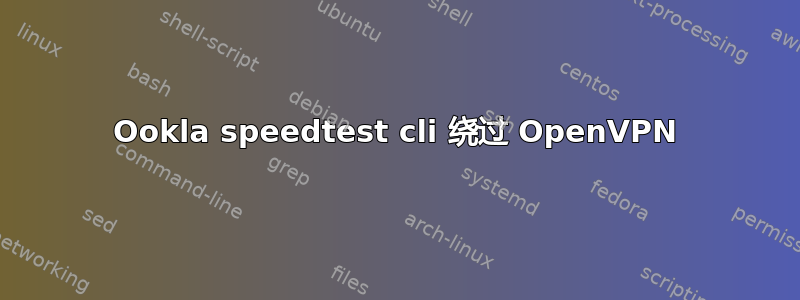 Ookla speedtest cli 绕过 OpenVPN