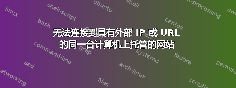 无法连接到具有外部 IP 或 URL 的同一台计算机上托管的网站