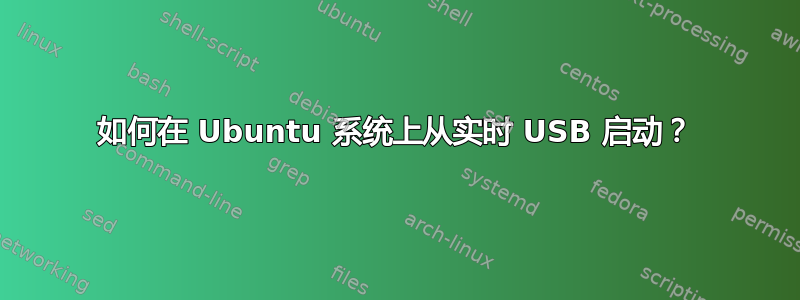 如何在 Ubuntu 系统上从实时 USB 启动？