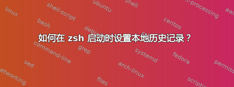 如何在 zsh 启动时设置本地历史记录？