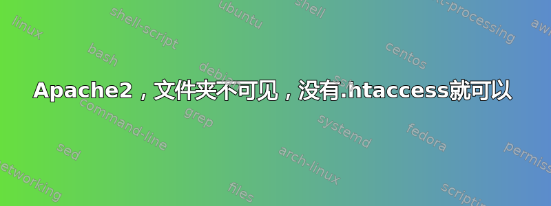 Apache2，文件夹不可见，没有.htaccess就可以