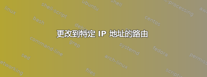 更改到特定 IP 地址的路由