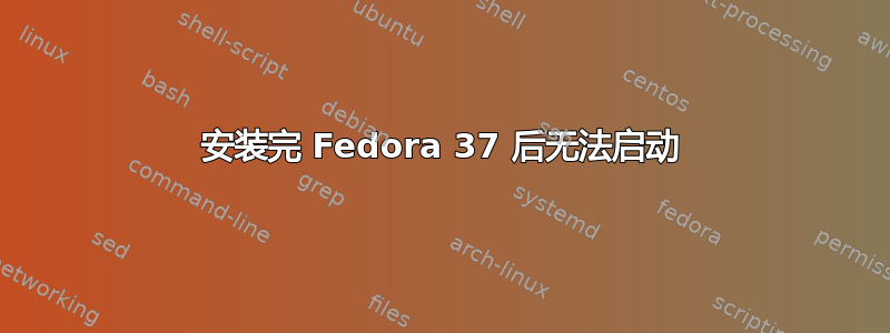 安装完 Fedora 37 后无法启动