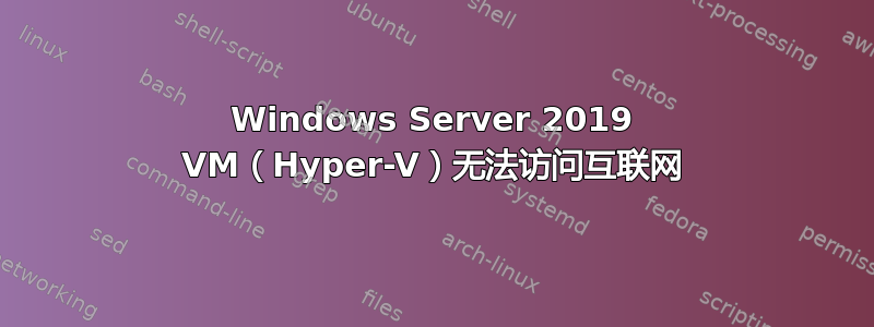 Windows Server 2019 VM（Hyper-V）无法访问互联网