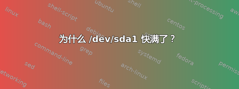 为什么 /dev/sda1 快满了？