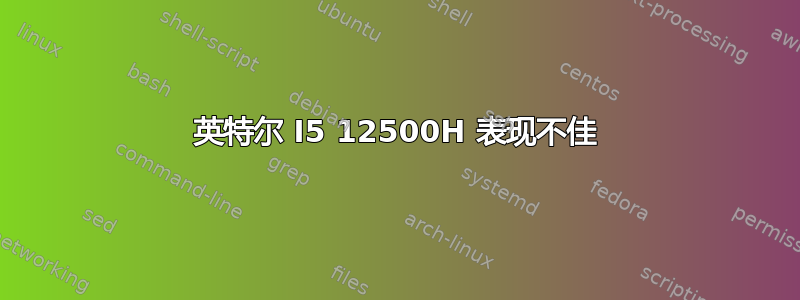 英特尔 I5 12500H 表现不佳