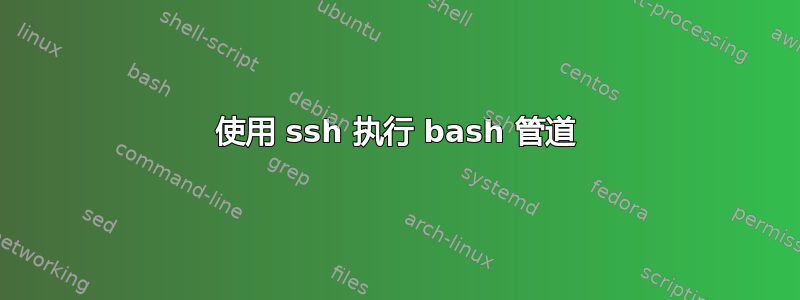 使用 ssh 执行 bash 管道