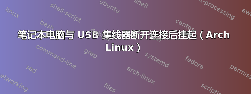 笔记本电脑与 USB 集线器断开连接后挂起（Arch Linux）