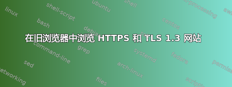 在旧浏览器中浏览 HTTPS 和 TLS 1.3 网站 