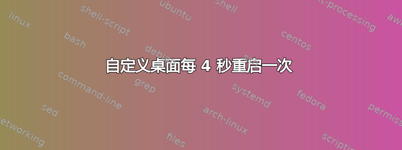 自定义桌面每 4 秒重启一次