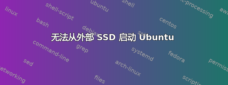 无法从外部 SSD 启动 Ubuntu