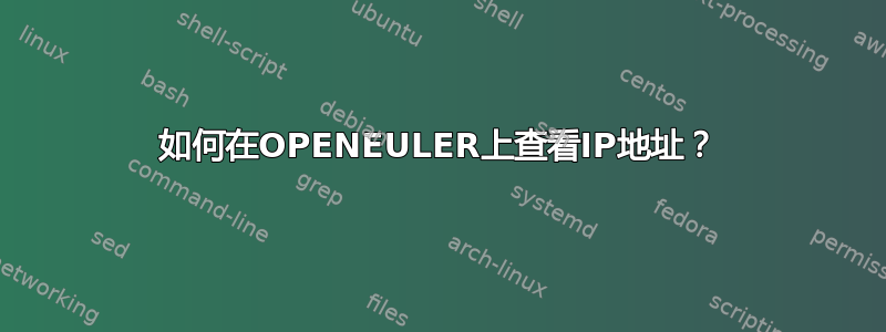 如何在OPENEULER上查看IP地址？