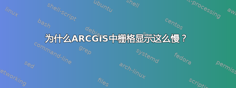 为什么ARCGIS中栅格显示这么慢？