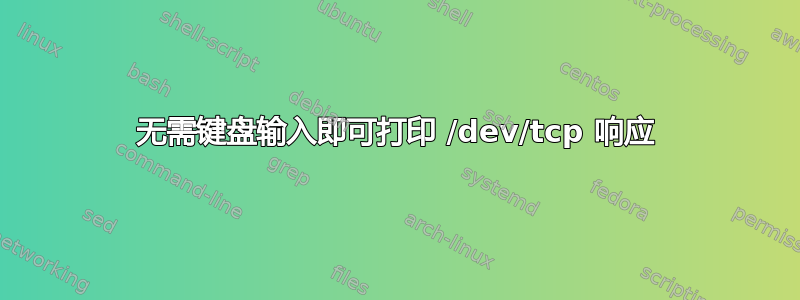 无需键盘输入即可打印 /dev/tcp 响应