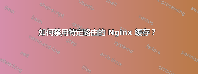 如何禁用特定路由的 Nginx 缓存？