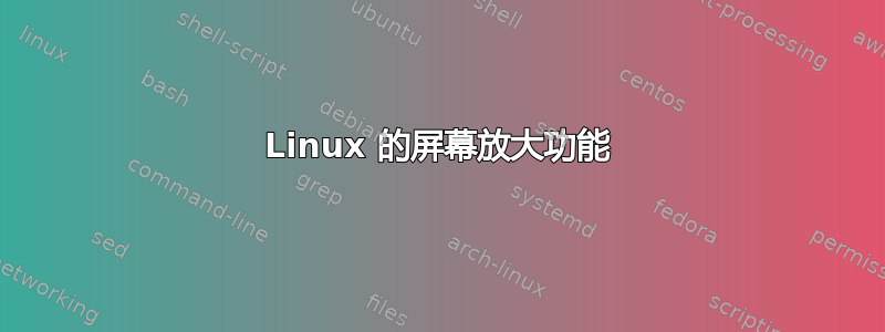 Linux 的屏幕放大功能