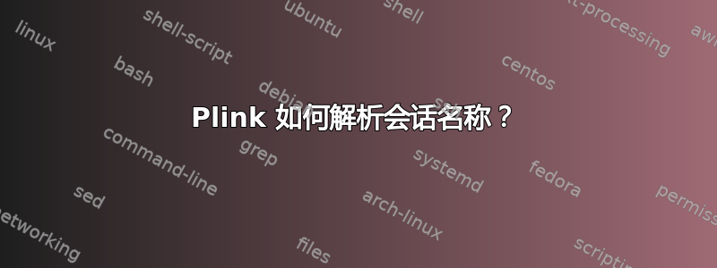 Plink 如何解析会话名称？